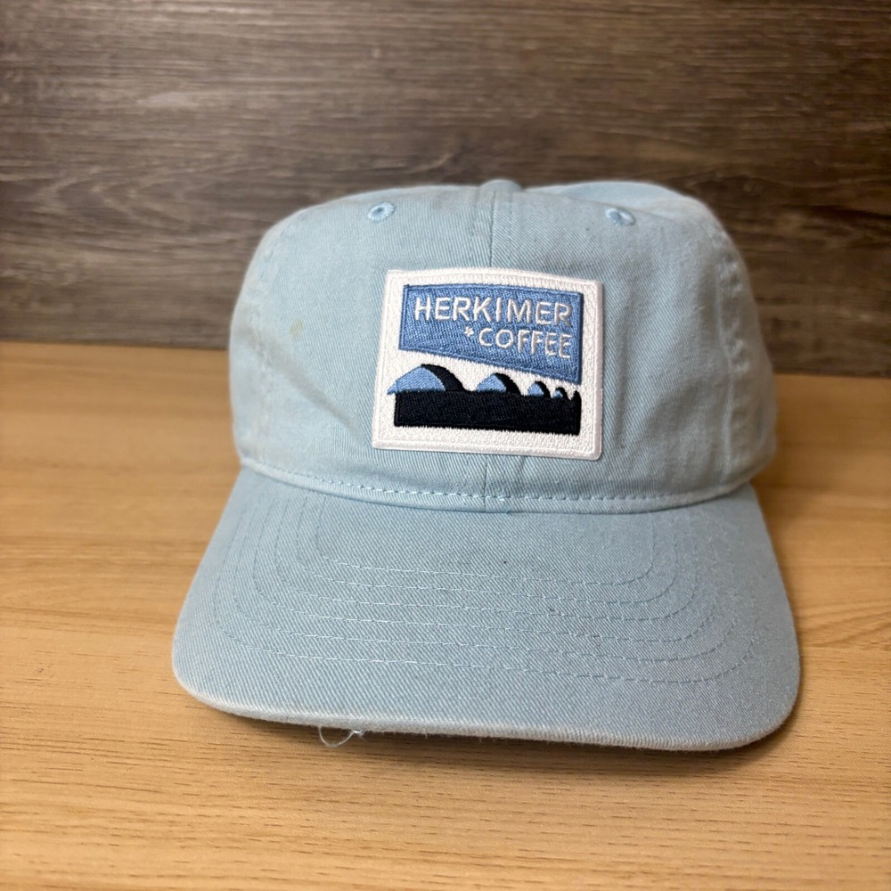 Herkimer Coffee Hat Cap Strap Back Blue One Size Adjustable‎